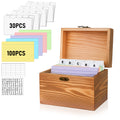 Torched Wood 3x5 & 4x6 Index Card Organizer Box