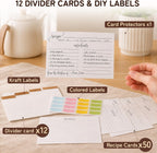 4x6 Recipe Card Box Organizer Set