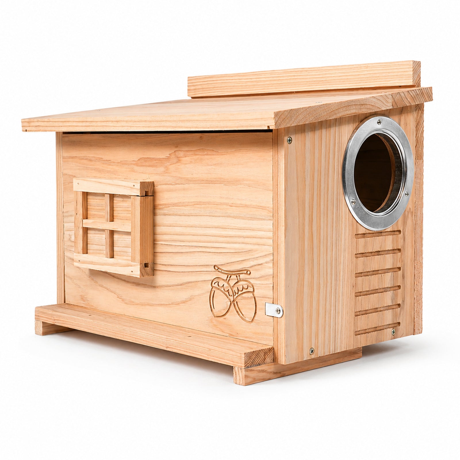 Side-Entrance Wooden Squirrel House