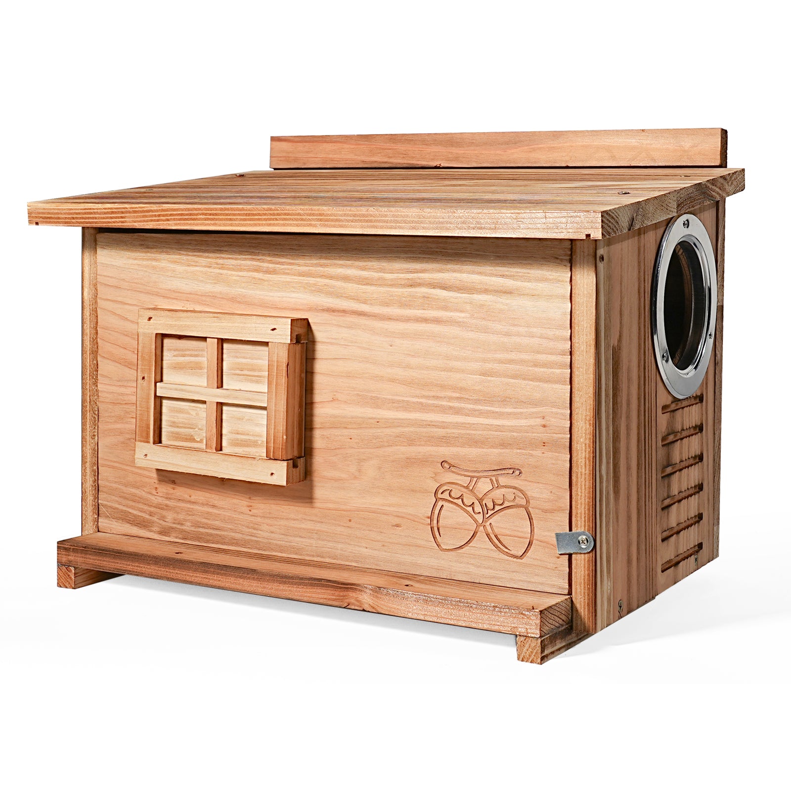 Side-Entrance Wooden Squirrel House