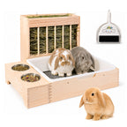 3-in-1 Medium Rabbit Hay Feeder Station