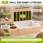 3-in-1 Small Rabbit Hay Feeder Station