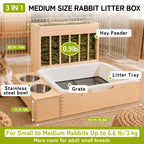 3-in-1 Medium Rabbit Hay Feeder Station