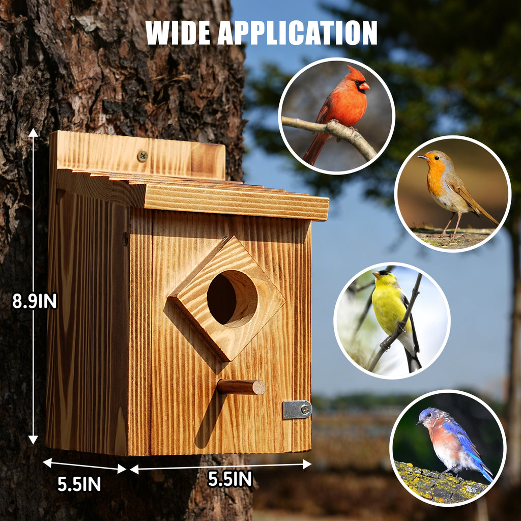 Wooden Outdoor Bird House