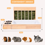 3-in-1 Small Pet Hay Feeder Station