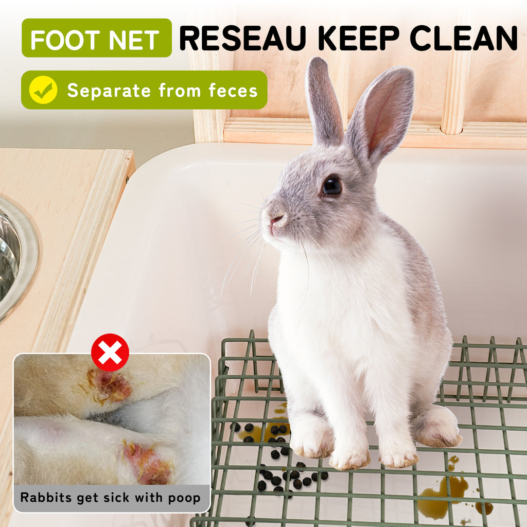 3-in-1 Extra Large Rabbit Hay Feeder Station
