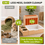 3-in-1 Small Rabbit Hay Feeder Station