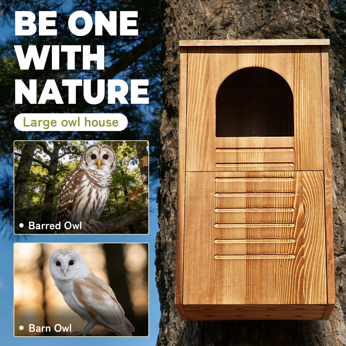 Extra Large Wooden Owl House