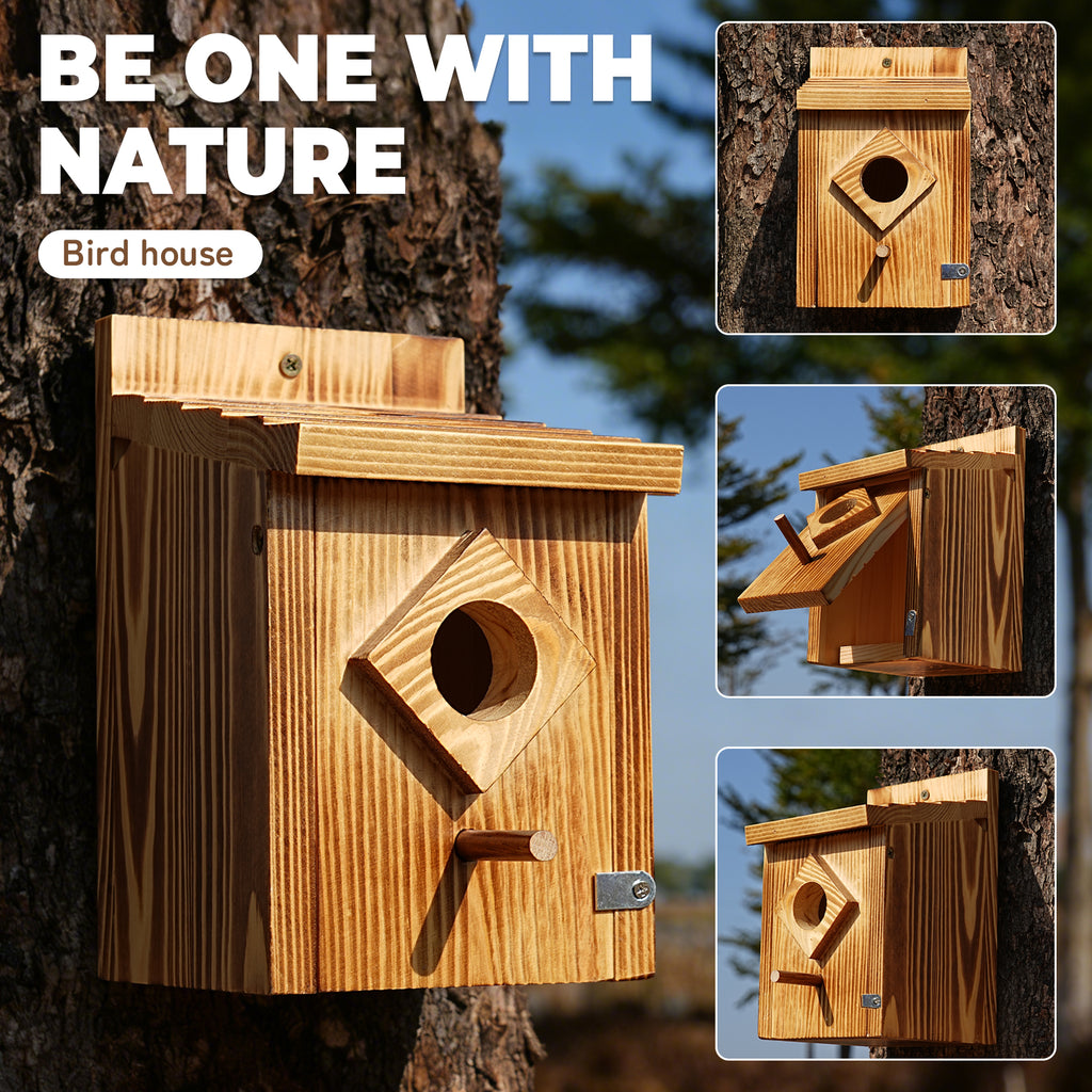 Wooden Outdoor Bird House