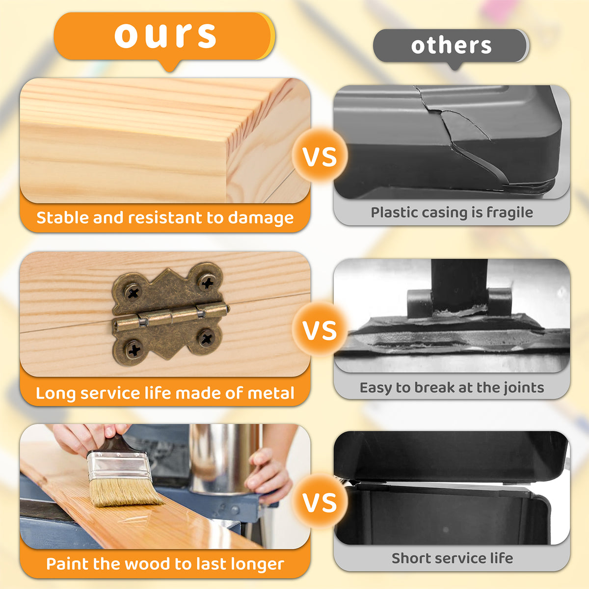 Natural Wood 3x5 & 4x6 Index Card Organizer Box Set