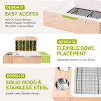 3-in-1 Medium Rabbit Hay Feeder Station