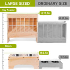 3-in-1 Extra Large Rabbit Hay Feeder Station