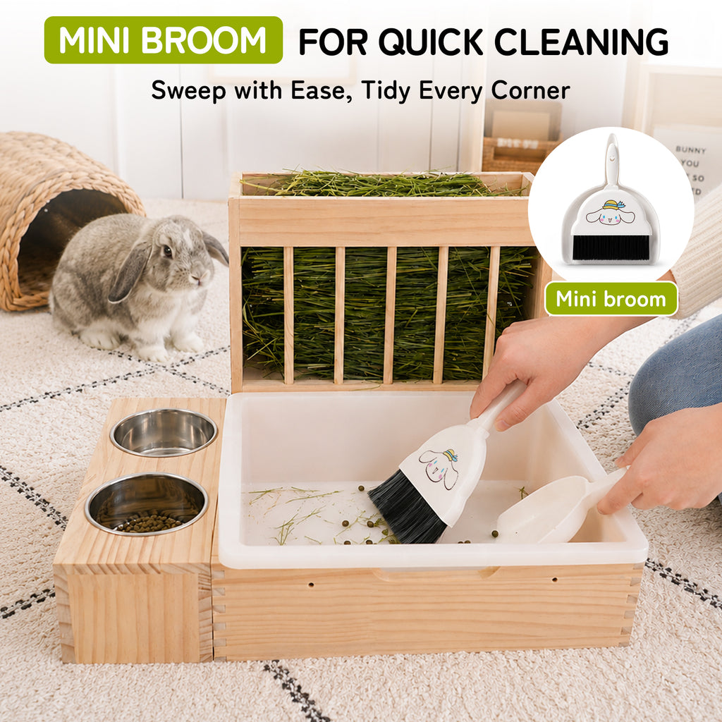 3-in-1 Small Rabbit Hay Feeder Station