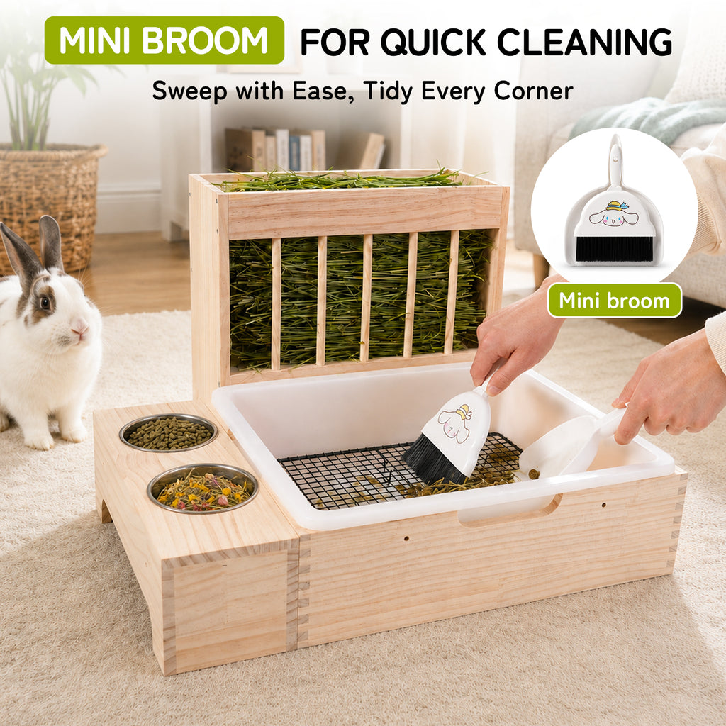 3-in-1 Medium Rabbit Hay Feeder Station