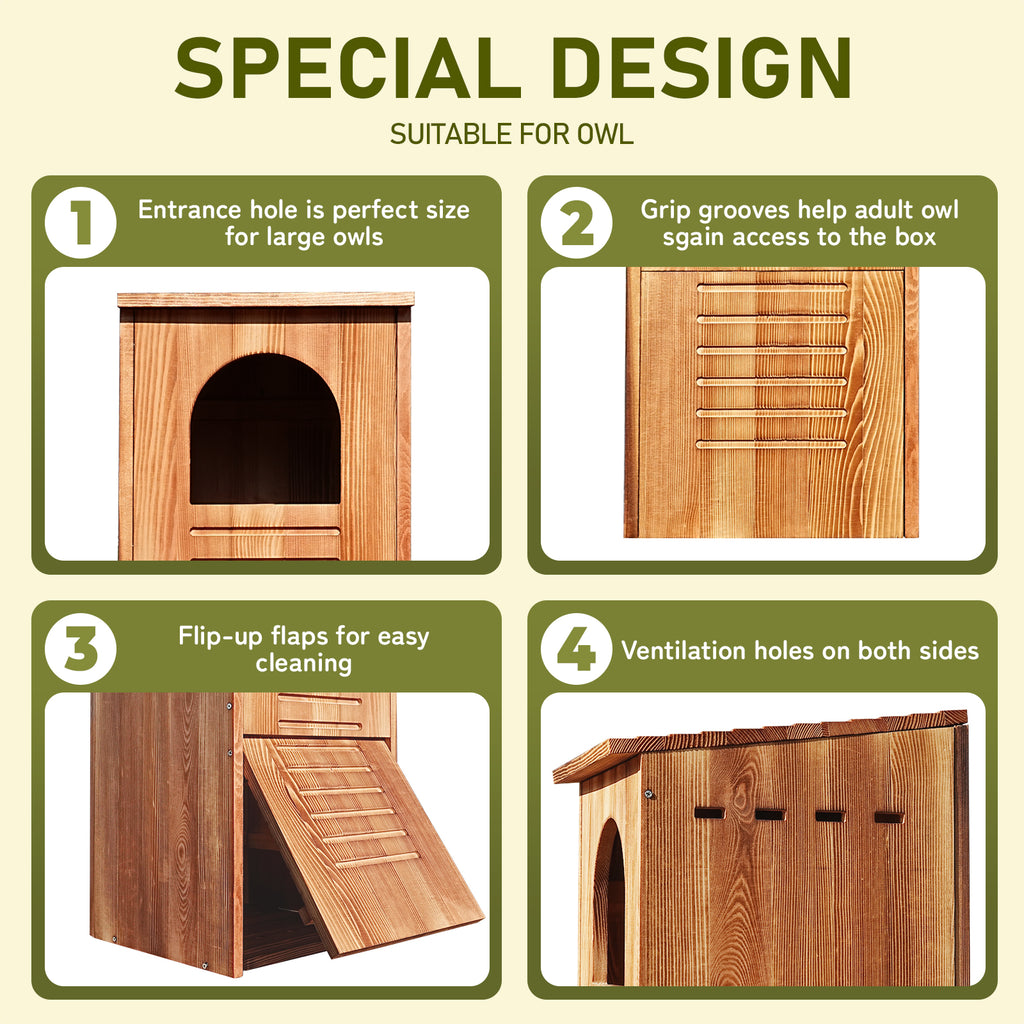 Extra Large Wooden Owl House