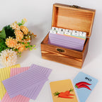 Torched Wood 3x5 & 4x6 Index Card Organizer Box